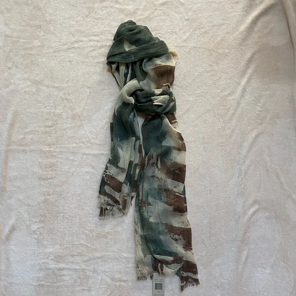 Collection XIIX Free Spirit American Flag Wool Blend Lightweight Scarf Ladies OS